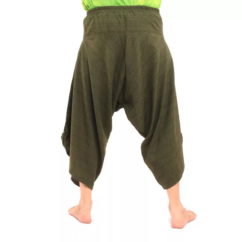 Harem Caprihose mit Spiralmuster aus Baumwolle