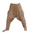 Pantalones de harén - algodón - marrón