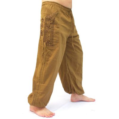 Thai Hippie Hose zum Zubinden Ethno Applikation aus schwerer Baumwolle