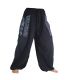 Thai Hippie Hose zum Zubinden Ethno Applikation aus schwerer Baumwolle