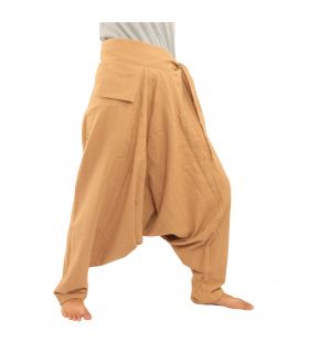 Pantalones de harén con abertura lateral