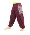 Thai Hippie Hose zum Zubinden Ethno Applikation aus schwerer Baumwolle