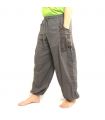 Pantalons hippie thaïlandais pour la ligature Application ethno du coton lourd