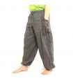 Thai Hippie Hose zum Zubinden Ethno Applikation aus schwerer Baumwolle