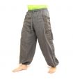 Pantalons hippie thaïlandais pour la ligature Application ethno du coton lourd