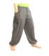 Thai Hippie Hose zum Zubinden Ethno Applikation aus schwerer Baumwolle