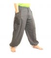 Thai Hippie Hose zum Zubinden Ethno Applikation aus schwerer Baumwolle