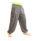 Thai Hippie Hose zum Zubinden Ethno Applikation aus schwerer Baumwolle