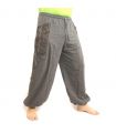 Thai Hippie Hose zum Zubinden Ethno Applikation aus schwerer Baumwolle