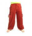 Thai Hippie Hose zum Zubinden Ethno Applikation aus schwerer Baumwolle