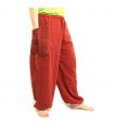 Thai Hippie Hose zum Zubinden Ethno Applikation aus schwerer Baumwolle