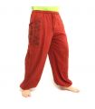 Thai Hippie Hose zum Zubinden Ethno Applikation aus schwerer Baumwolle