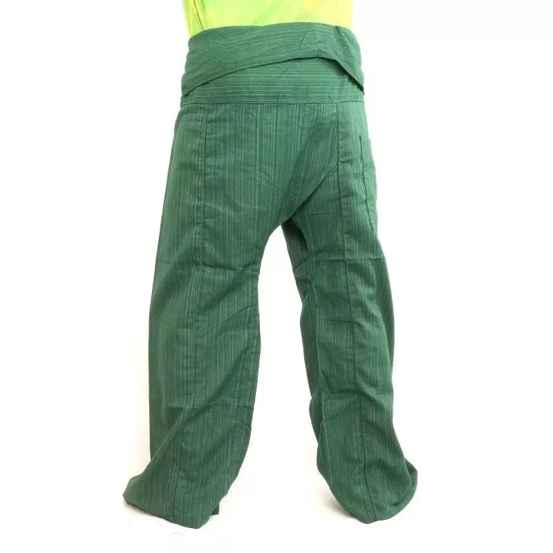 Pantalon de pêcheur thaïlandais Cottonmix extra long - vert