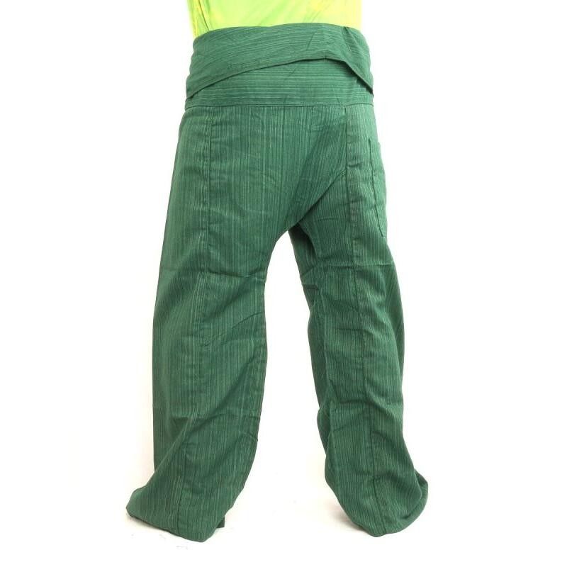 Pantalón de pescador tailandés Cottonmix extra largo - verde