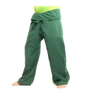 Pantalon de pêcheur thaïlandais Cottonmix extra long - vert