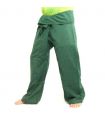 Pantalones de pescador tailandeses Cottonmix extra largo - verde