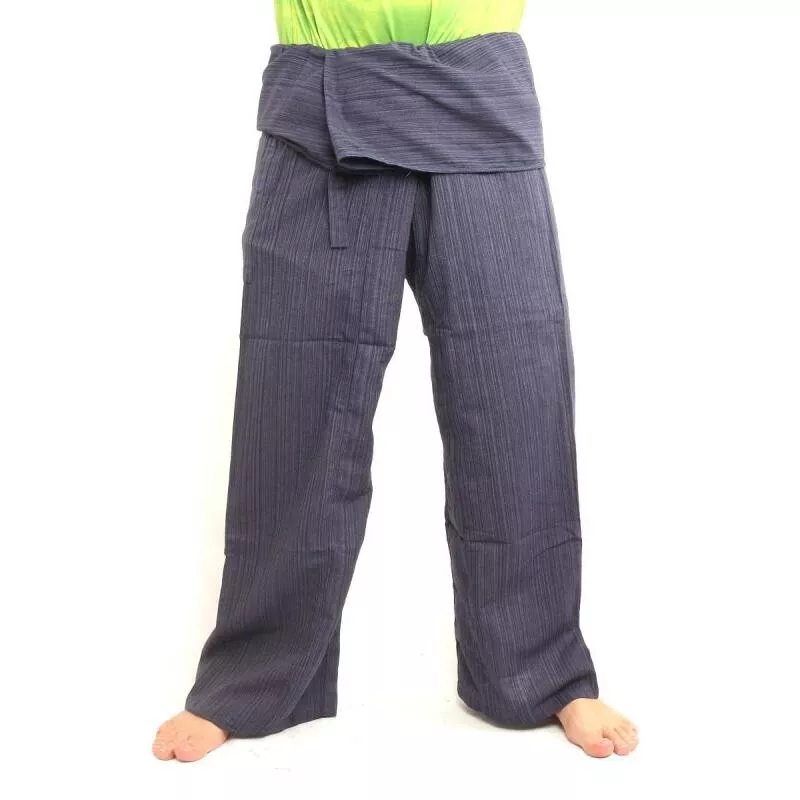 Pantalon de pêcheur thaïlandais Cottonmix extra long - bleu