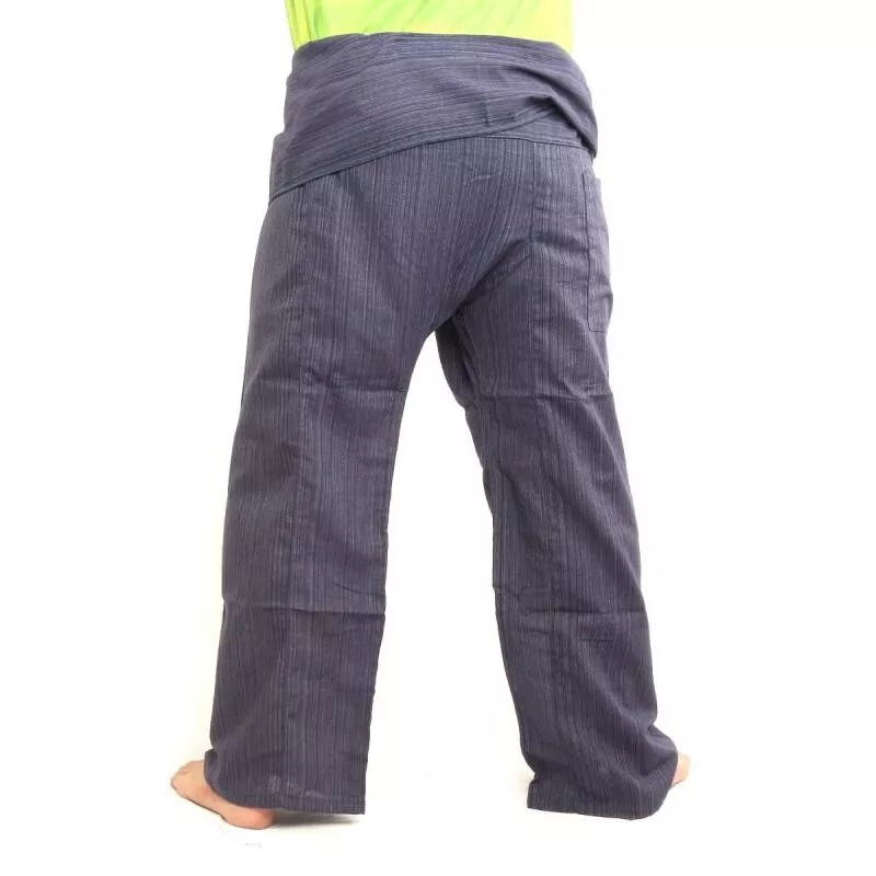 Pantalon de pêcheur thaïlandais Cottonmix extra long - bleu