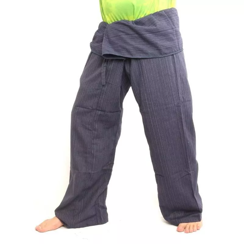 Pantalon de pêcheur thaïlandais Cottonmix extra long - bleu