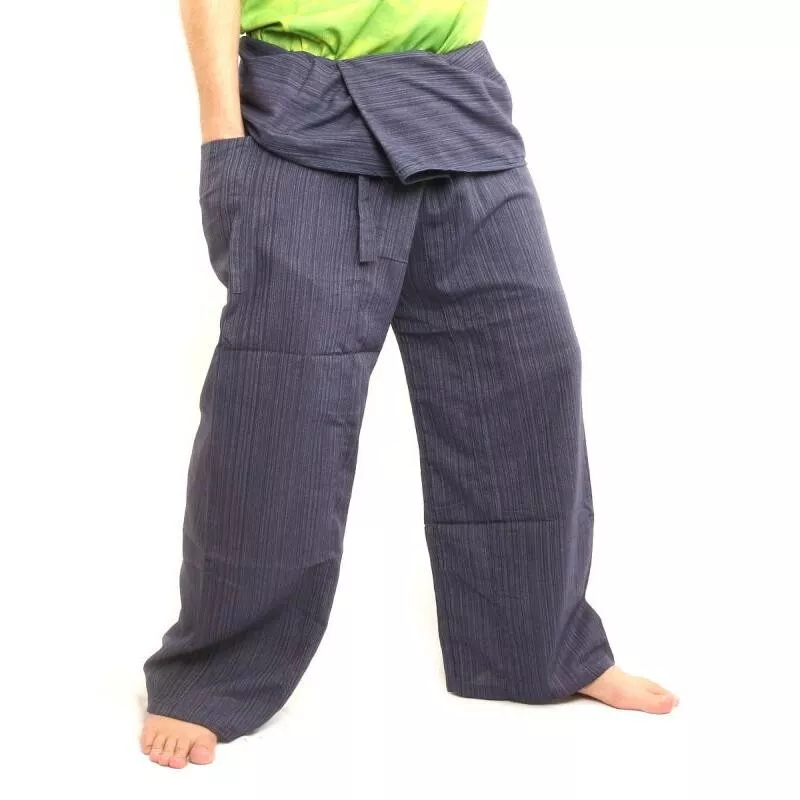 Pantalon de pêcheur thaïlandais Cottonmix extra long - bleu