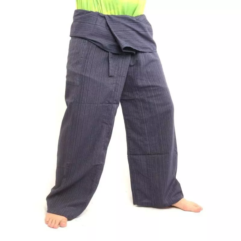 Pantalon de pêcheur thaïlandais Cottonmix extra long - bleu