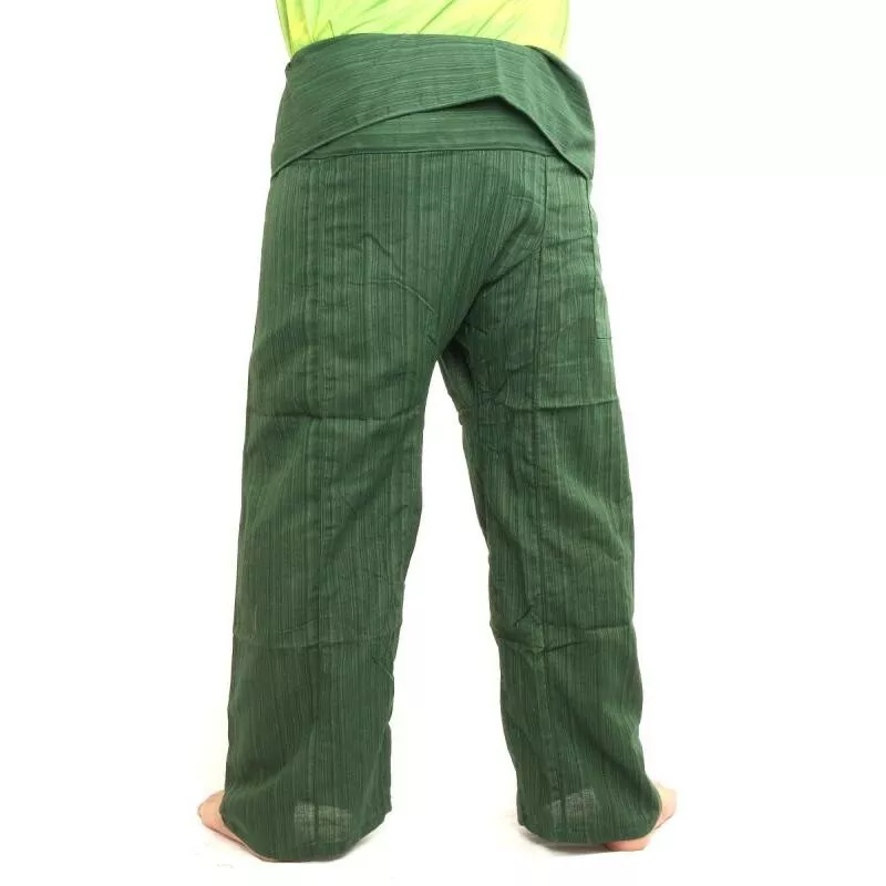 Pantalon de pêcheur thaïlandais Cottonmix extra long - vert