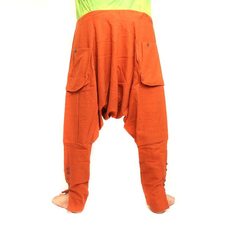 Harem pants - cotton - orange
