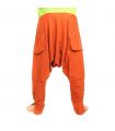 Pantalones de harén - algodón - naranja
