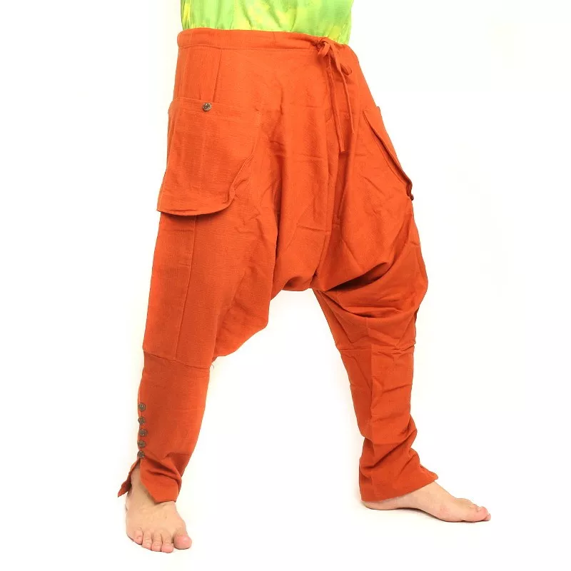 Harem pants - cotton - orange