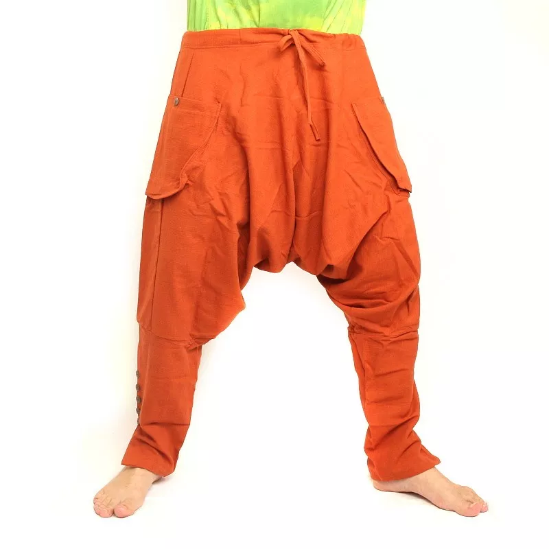 Harem pants - cotton - orange