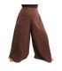 Pantalon de samouraï en coton marron foncé