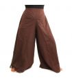 Samurai pants cotton dark brown