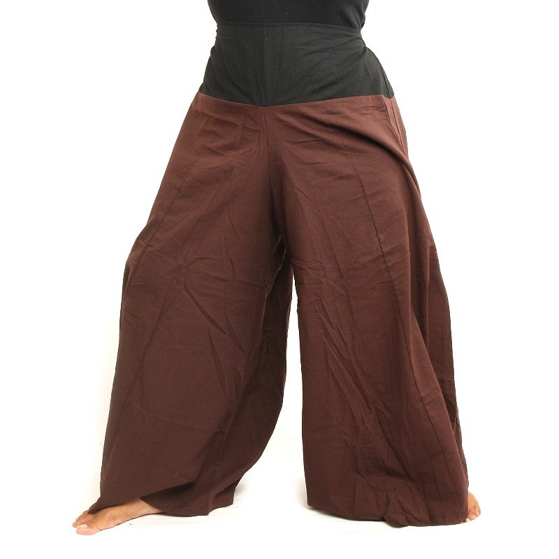 Samurai pants cotton brown, black SMR23