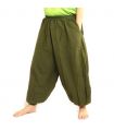 harem pants cotton olive green