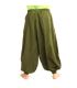 pantalon de harem coton vert olive