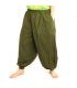 pantalon de harem coton vert olive