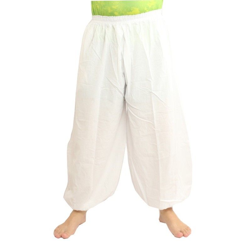 Pantalones Anchos de algodón - blanco