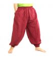 Pantalones de harén de algodón rojo