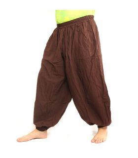 Harem pants cotton brown