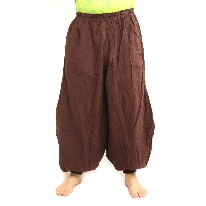 Harem pants cotton brown