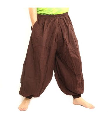 Sarouel en coton marron