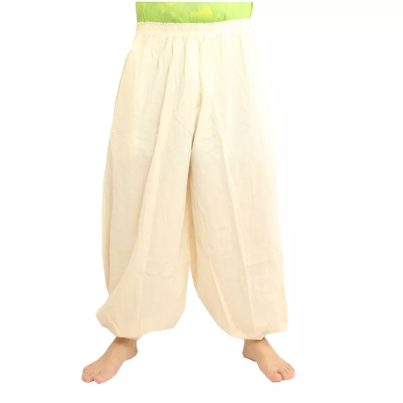 Harem pants cotton undyed