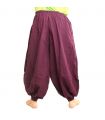 Pantalones de harén de algodón magenta