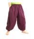 Pantalones de harén de algodón magenta