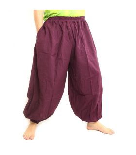 Harem pants cotton magenta