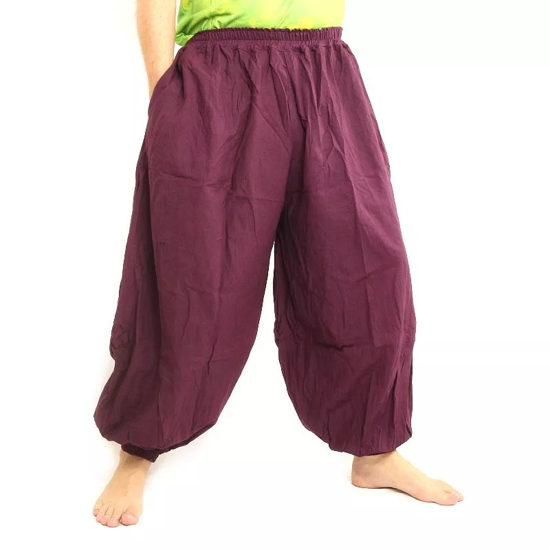 Haremshose Baumwolle magenta