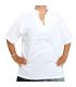 Razia Fashion - camisa ligera de algodón blanca talla M