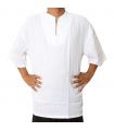 Razia Fashion - leichtes Thai Baumwollhemd weiß kurzärmelig Größe XXXL