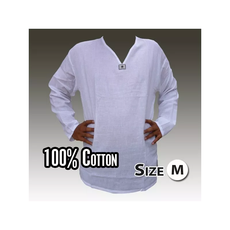 Thai cotton shirt white size M