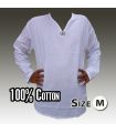 Camisa de algodón tailandesa blanca talla M